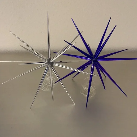 🛍️ 3 Purple 2 Silver Star Hanging Decorations - Picture 3 of 5